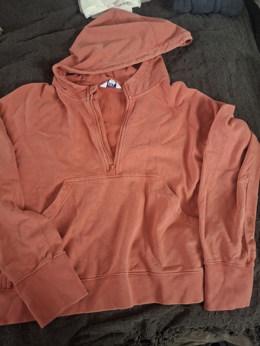 JoyLab Men's Zip-Up Hoodie in Rust Orange
